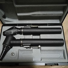 RIESTER RI-MINI OTOSCOPIO TASCABILE NON FUNZIONANTE/OFTALMOSCOPIO FUNZIONA SET NERO IN CUSTODIA