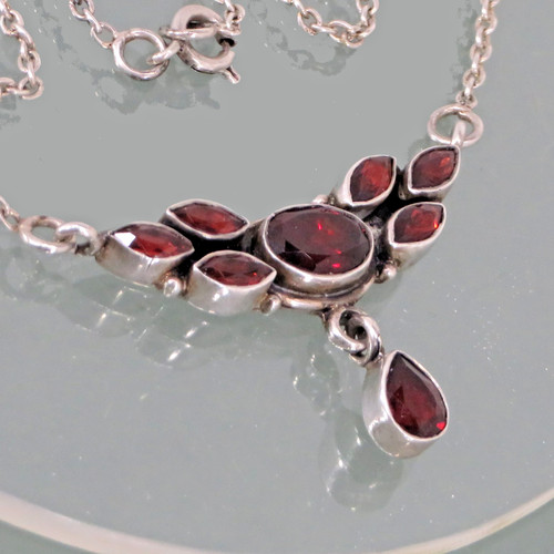 Collana argento granato - collana, in