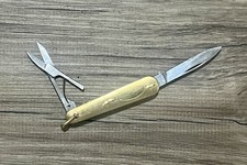 Piccolo coltello pieghevole e forbici vintage Latama Italy Gold Filled 1/20 14K GF