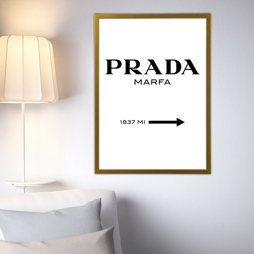 Quadro prada marfa con cornice - quadro,