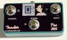 Interruttore a pedale 3 pulsanti per Fender Deluxe 85 Amp con LED - FATTO A MANO IN USA