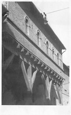 AL16-50B) CARTOLINA BOLOGNA VIA PORTICO IN LEGNO