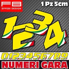 Adesivi Stickers NUMERI GARA italy carena Auto Moto Gp Cross tricolore a scelta