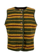 .10 by BottegaChilometriZero Gilet Donna in Lana Cotta a Righe DD25385