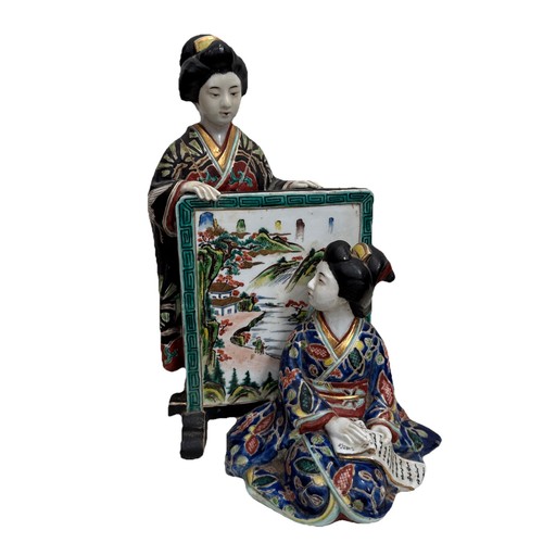 Statua porcellana geisha - porcellana,