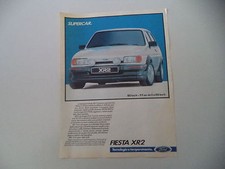 advertising Pubblicità 1985 FORD FIESTA XR2 XR 2