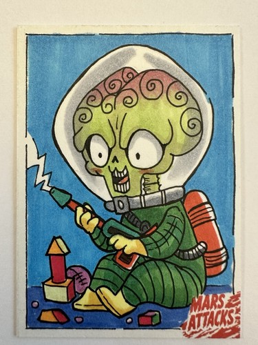 Topps mars attack - mars, sketch