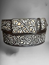 Cintura stile cowboy western Cinto Rodeo bordado vaquero Charro de piel ricamata