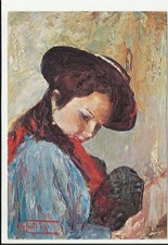 GIUSEPPE CASTELLAZZI PITTORE SCULTORE CAREGGIA  LURAGO D' ERBA CARTOLINA COMO 