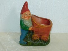 Antico Gnome " Gnomo Con Carriola " Terracotta Giardino