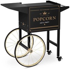 Carretto Per Macchina Per Pop Corn Carrello Pop-Corn Freni Scomparto Nero/Oro
