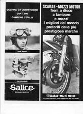 advertising Pubblicità-OCCHIALI SALICE-MOZZI SCARAB 1974-RICAMBI MOTO EPOCA 