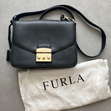 Borsa a tracolla FURLA Metropolis in pelle nera borsetta moda tutti i giorni