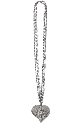 Collana catena chanel grigio - collana,