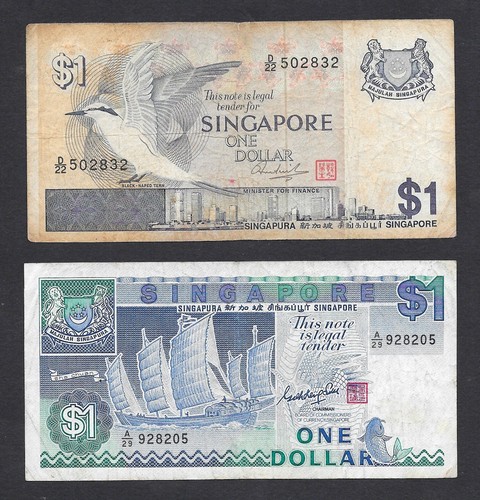 Singapore coppia banconote - -,