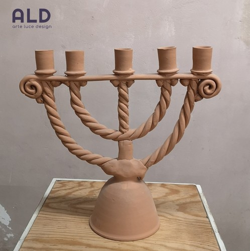 Candelabro terracotta - candelabro, in