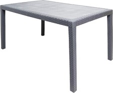 BUYBUY TAVOLO STILE RATTAN RETTANGOLARE GRIGIO TVR120G