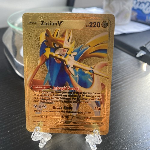 Zacian gold foil fan art - gold,