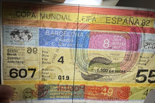 Biglietto mondiale 1982 - mondiale,