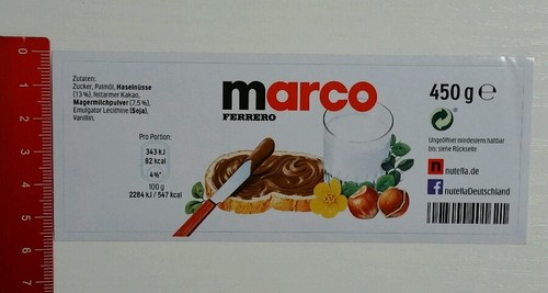 Adesivo sticker vetro nutella - adesivo/sticker:,