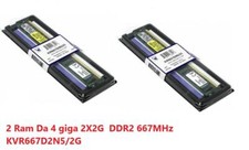 Ram 4 giga 2X2G  PC DESKTOP DDR2 667MHz KVR667D2N5/2G KINGSTON PER INTEL/AMD