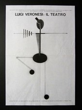 Manifesto poster LUIGI VERONESI mostra 1979 Galleria Buratto MILANO marionetta