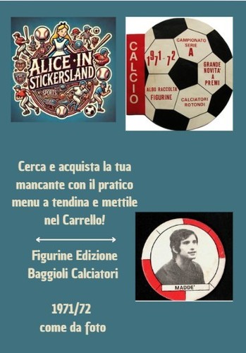 Figurina baggioli calciatori - figurina,