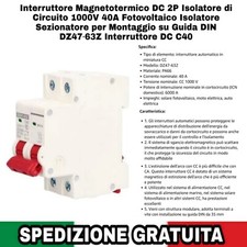 Interruttore Magnetotermico DC