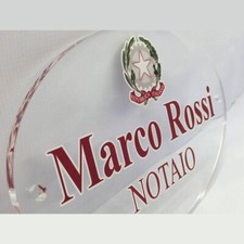 TARGA TARGHE PLEXIGLASS PLEXIGLAS PERSONALIZZATA DISTANZIALI ESCL.  SPESSORE 5mm