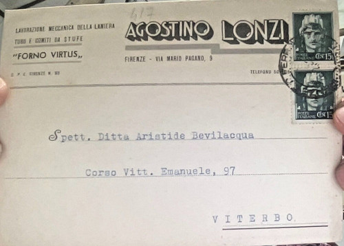 Cartolina commerciale agostino - cartolina,