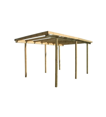 Tettoia auto singola legno - tettoia,