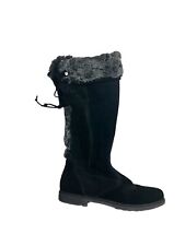 Nero Giardini - EU/36 - Stivali in scamosciato nero e montone grigio