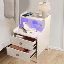 Set of 2 LED Nightstand with