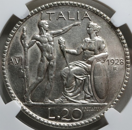 Italia lire 1928 vi ngc - lire, r