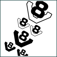 SET 6 ADESIVI V8 Black Cromo