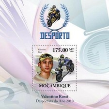Mozambico 2010 MNH - Motociclismo (Valentino Rossi). Sc 2040, Mi 3827/BL340