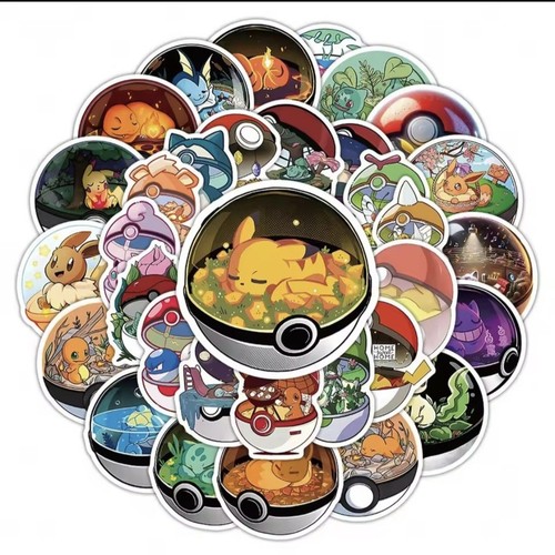 Adesivi pokeball pokemon - 50,