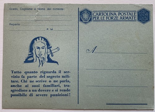 Cartolina postale per forze - postale, le