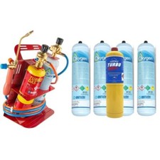 KIT CANNELLO SALDATURA TURBO SET 110 + 4 BOMBOLE OSSIGENO + 1  MAP - OXYTURBO
