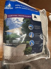 Coolaroo Vela Ombreggiante Pronto da Appendere Triangolo 11’10” Ciottolo con Corde – Blocco UV 8