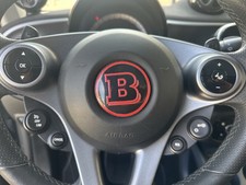 Stemma Emblema Volante Logo 56 mm Smart 453 Brabus, Fortwo Forfour Rosso