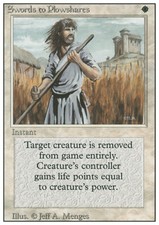 MTG SWORDS TO PLOWSHARES PLAYED - DA SPADE, A SPIGHE! - REV - MAGIC
