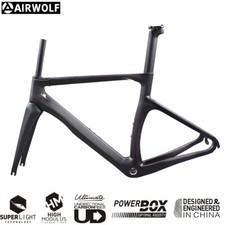 Telaio bici da strada AIRWOLF Aero fibra di carbonio disco/V freno telaio 3K BSA 700*25c