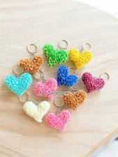 cuori amigurumi portachiavi