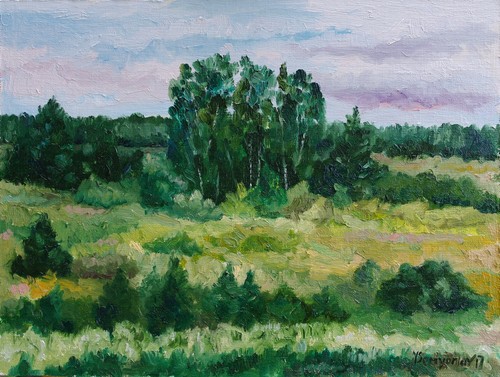 Paesaggio betulla scanalatura