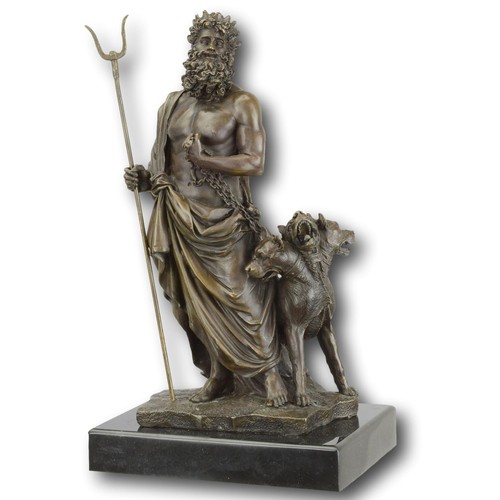 Figura bronzo ade - in, cerbero