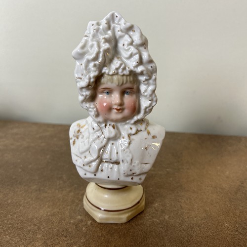 Antico busto testa porcellana
