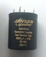 NOS Jensen 6800uF 63V Condensatore filtro grado audio tipo quattro terminali 12017-1