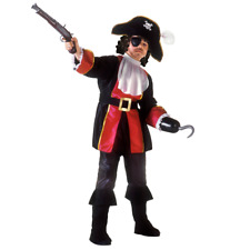 COSTUME VESTITO ABITO TRAVESTIMENTO CARNEVALE HALLOWEEN BAMBINO CAPITANO PIRATA-