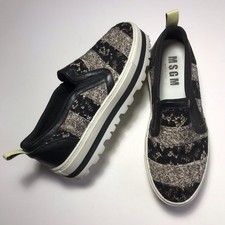 Sneakers MSGM a righe in pizzo
